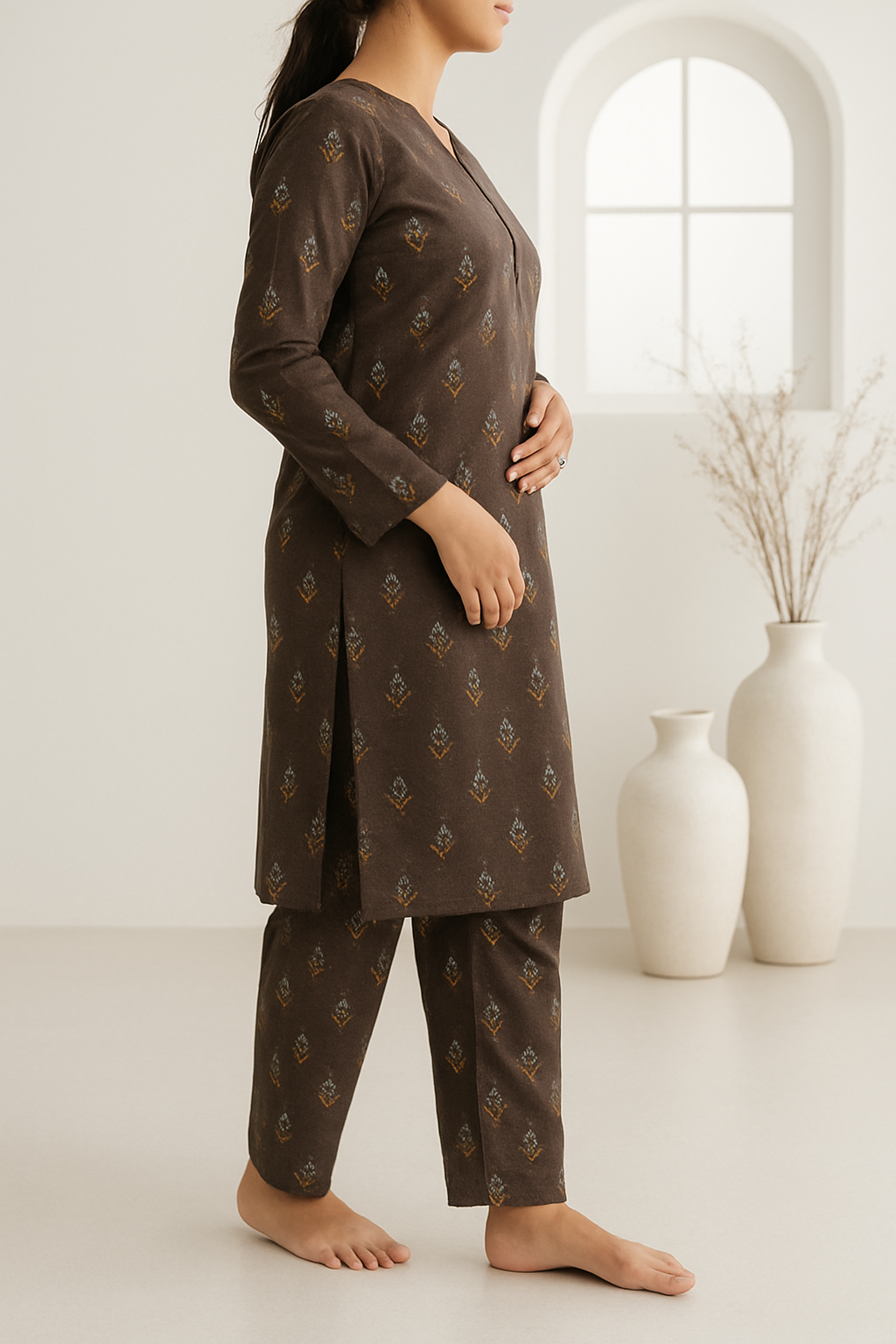 Mocha Elegance 2-Piece Suit | 004-BS