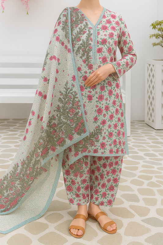 Bahaar-e-Hina 3-Piece – BS-012