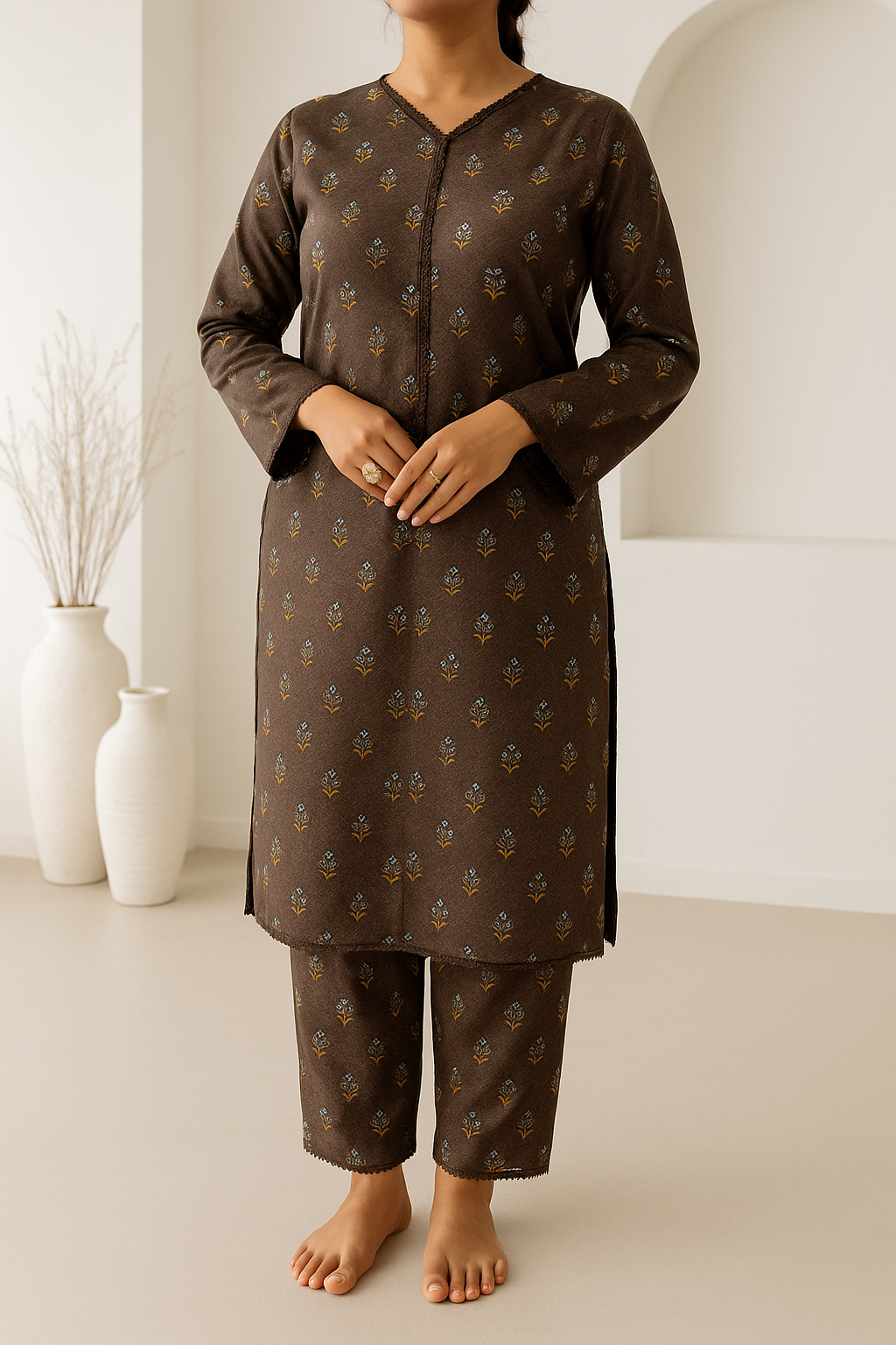 Mocha Elegance 2-Piece Suit | 004-BS